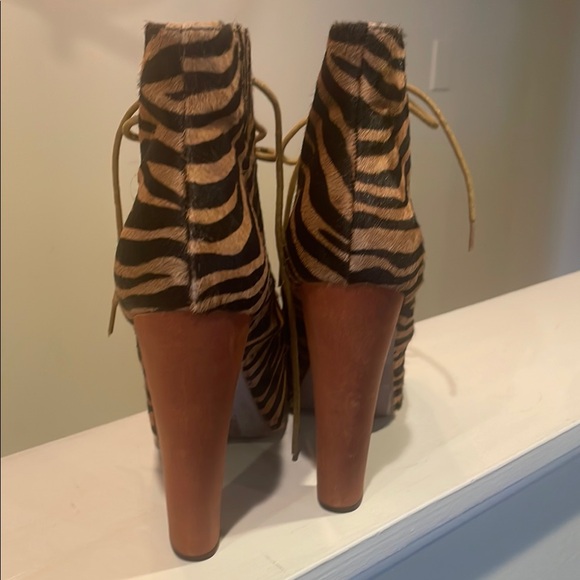 Jeffrey Campbell Zebra Print Platform Boots - Picture 3 of 7